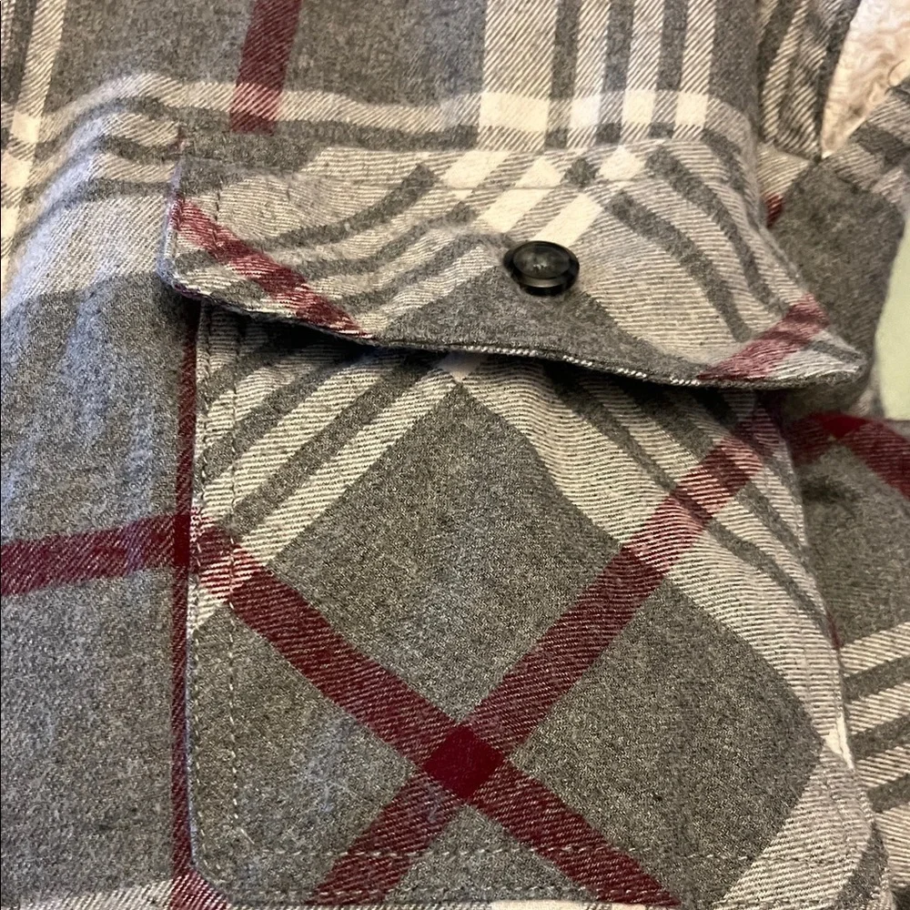 Club Room  cherpa Men’s Gray Plaid Utility Jacket size 3XL